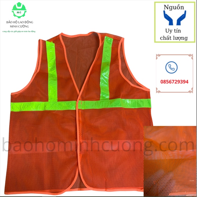 Áo phản quang lưới màu xanh môi trường