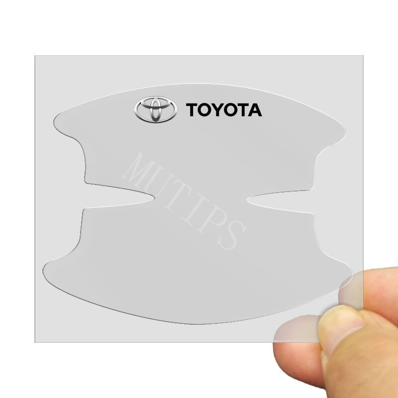 Bộ 8 Miếng Dán Trong Suốt Bảo Vệ Tay Nắm Cửa Xe Hơi Toyota Calya Razie Yaris Wish Corolla Cross Avanza Rush Kijiang Innova