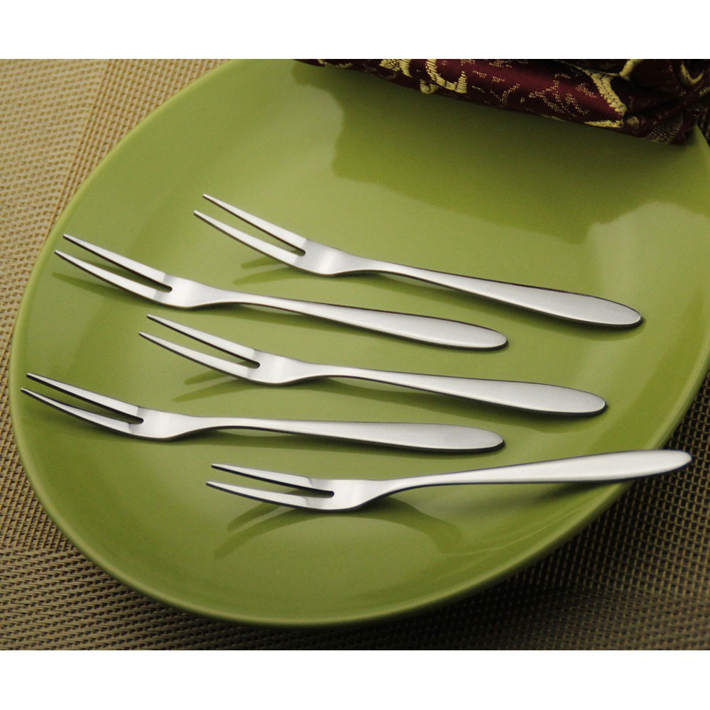 Bộ 5 nĩa ăn trái cây bằng thép không gỉ kích thước 13 cm