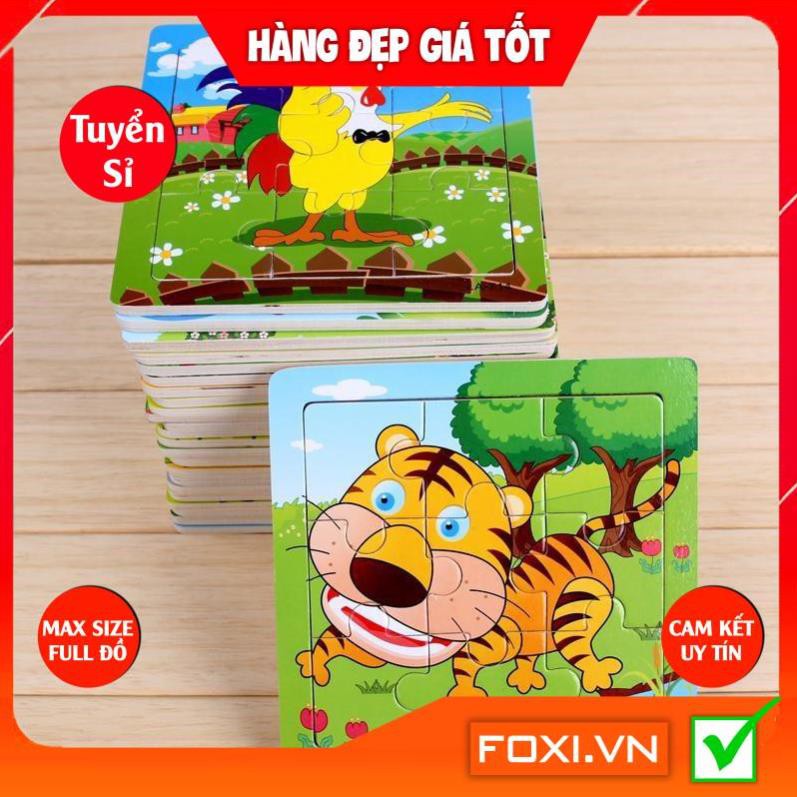 Tranh ghép hình puzzle-Đồ chơi bằng gỗ Foxi-giáo dục cho bé trò chơi siêu trí tuệ đa dạng các mẫu