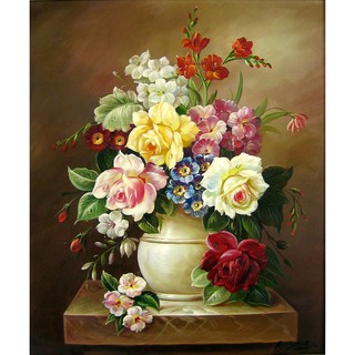 Tranh treo tường Bình hoa HD-TR033 KT 50 x 60 cm phủ kim sa