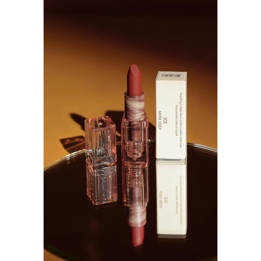 Set son 3CE Deep Under More Deep siêu lì mềm môi chống dính S020 MAIDO cosmetics
