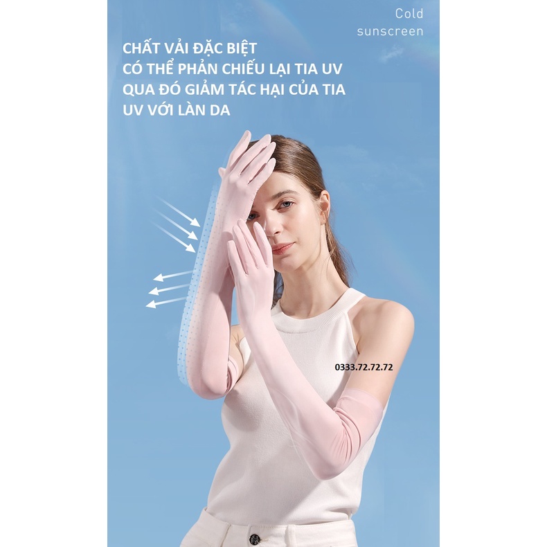 CAO CẤP - Găng Tay Làm Mát UPF 35/50+ Ngăn Chặn 97% Tia UV KHÔNG BAI KHÔNG DÃO, VẢI ĐANH, CO GIÃN TỐT, KHÔNG PHAI MÀU