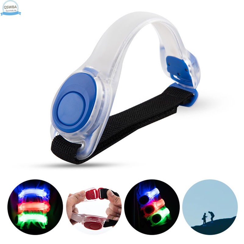 Dây đeo cổ tay chạy bộ ban đêm bằng silicone có đèn LED phản quang điều chỉnh được chống thấm nước