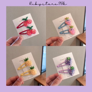 Sét 2 kẹp tóc trái cây dễ thương