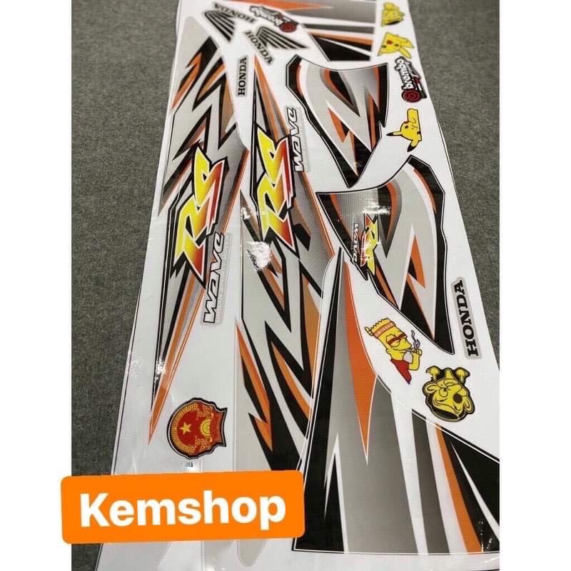 Tem Rời Wave Anpha 50-100-110 Mẫu Rs 3 Lớp Chống Nước Đủ Màu…