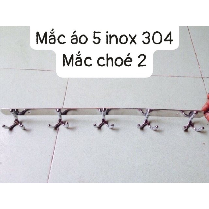Mắc quần áo cao cấp inox 5 mấu choé đôi vinahasa
