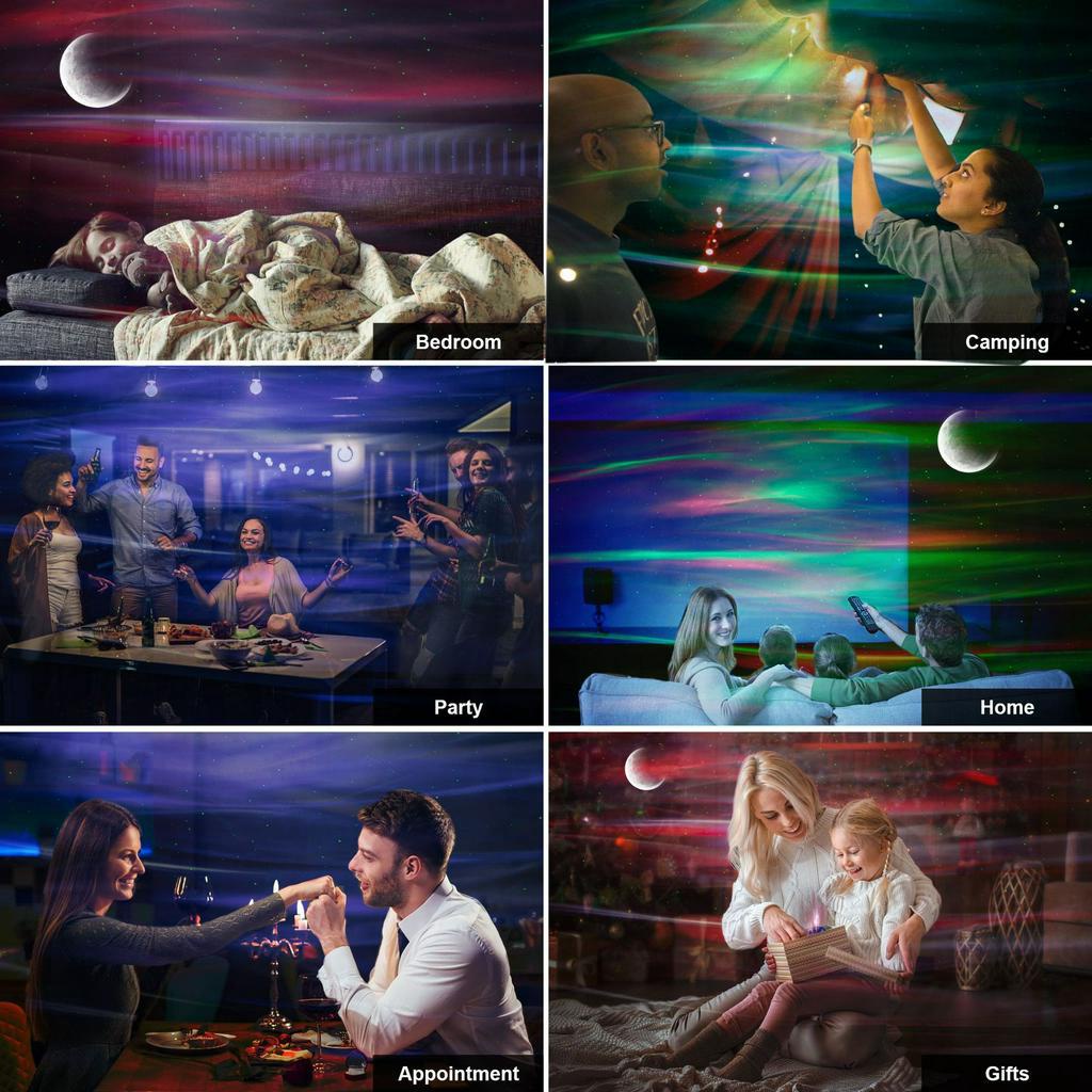 Đèn Thiên Hà V6 Skylight Led RGB Mảng Mây Cực Quang Cực độc kết hợp loa Bluetooth - Thích hợp Chill Phòng Ngủ Phòng PC