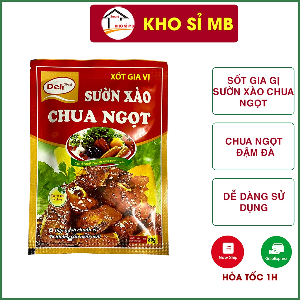 Sốt gia vị ướp thịt sườn xào chua ngọt deli  kho sỉ mb