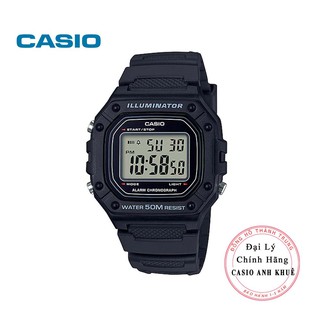 Đồng hồ điện tử nam Casio W-218H-1AVDF dây nhựa
