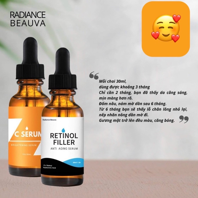 Serum Vitamin C 20% - Radiance Beauva -  Mờ Thâm, Sáng Da, Chống Lão Hoá | BigBuy360 - bigbuy360.vn