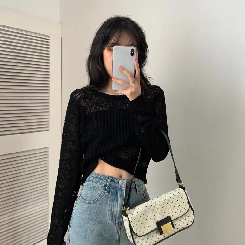 Túi kẹp nách khoá vuông cổ điển hoạ tiết classy ✨ ảnh thật kéo cuối
