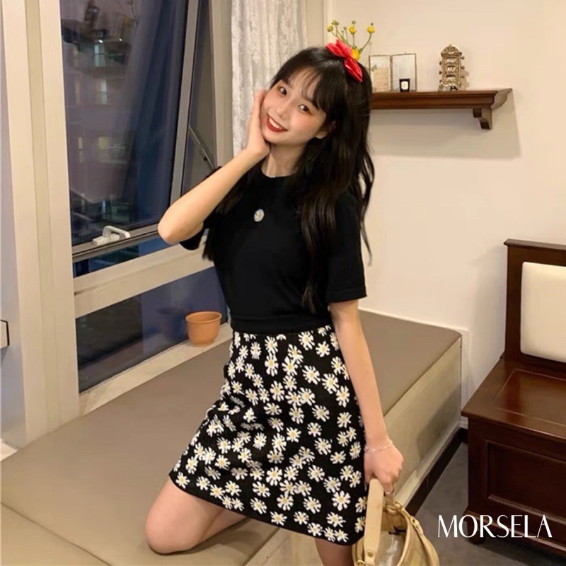 Áo croptop nữ thêu HOA CÚC trước ngực - Áo croptop siêu xinh (ẢNH THẬT)