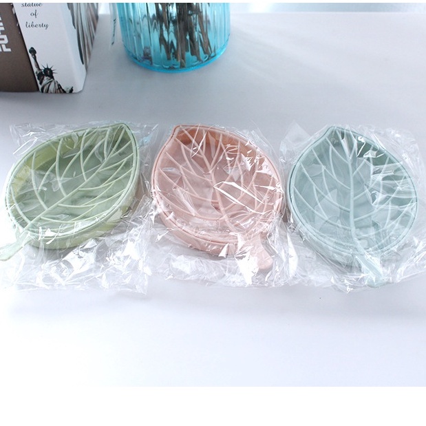 Khay Nhựa Để Xà Bông Kệ để đồ nhà tắm hình lá dễ thương