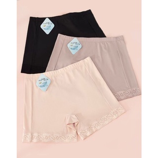 Quần lót cotton thun lạnh dáng đùi mặc váy, mềm mại,thấm hút tốt,cạp cao gen bụng dưới,viền ren không lộ khi mặc đồ