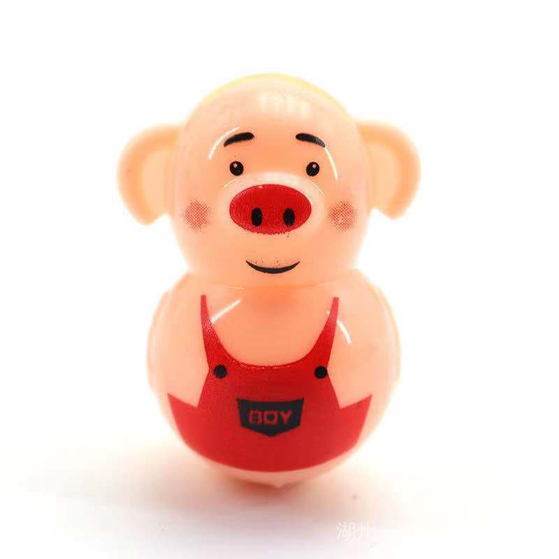 Con lật đật nhỏ kiểu ông già Noel hoạt hình Pokonyan trang trí để bàn làm quà tặng dành cho trẻ em