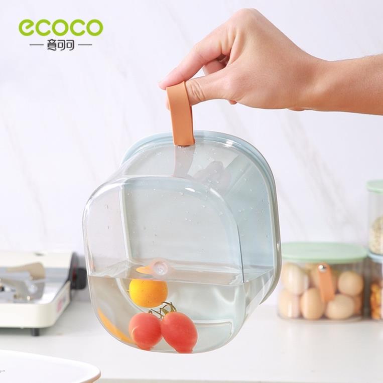 Hộp đựng thực phẩm Ecoco cao cấp nắp siêu kín 100% | Hộp lạnh bảo quản thức ăn tay cầm silicon mẫu mới
