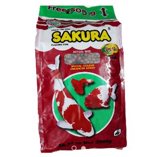 Thức Ăn Cá Sakura Gold 2500g - Cám Cá Cảnh 2.5kg