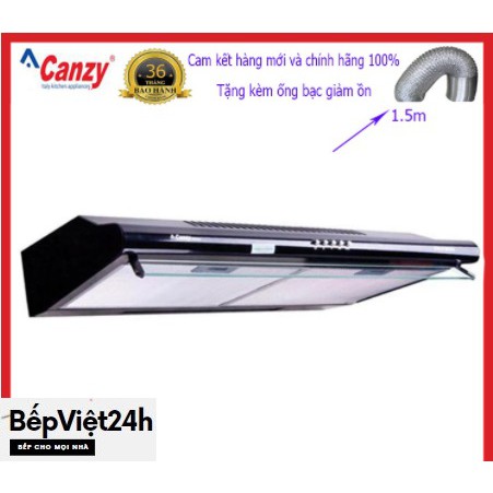 Máy hút mùi Canzy CZ 2060B - 60cm, màu Đen, công suất 750 m³/h