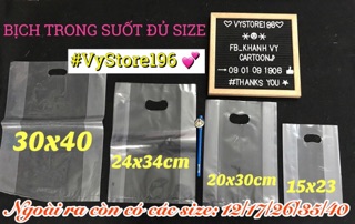 BỊCH TRONG SUỐT ĐỦ SIZE 15K