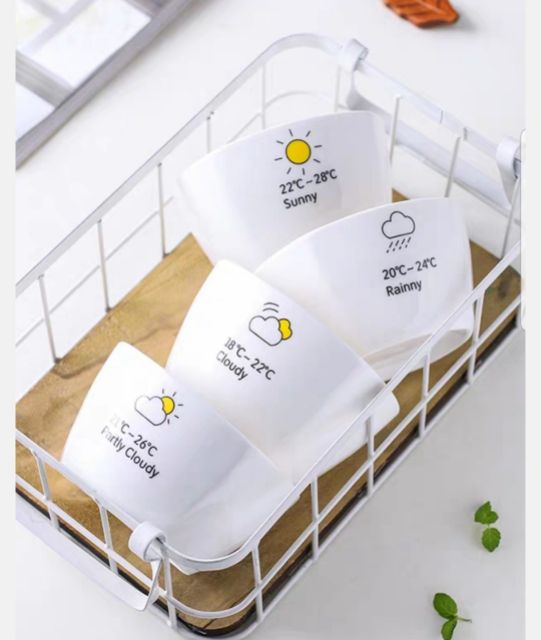 Bát gốm sứ trang trí hình thời tiết thú vị 300ml | BigBuy360 - bigbuy360.vn