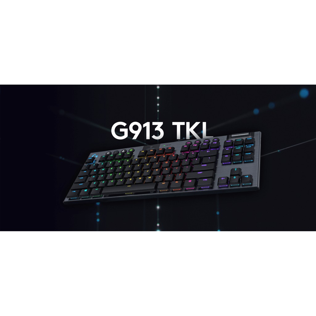 Bàn Phím Cơ Không Dây Logitech G913 RGB TKL - Logitech G913 TKL Lightspeed Wireless - Hàng Chính Hãng
