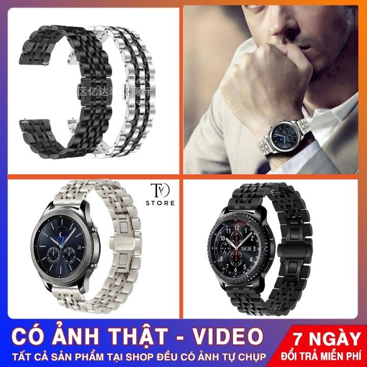 (HÀNG CAO CẤP) Dây kim loại thép không gỉ size 20mm / 22mm cho đồng hồ thông minh