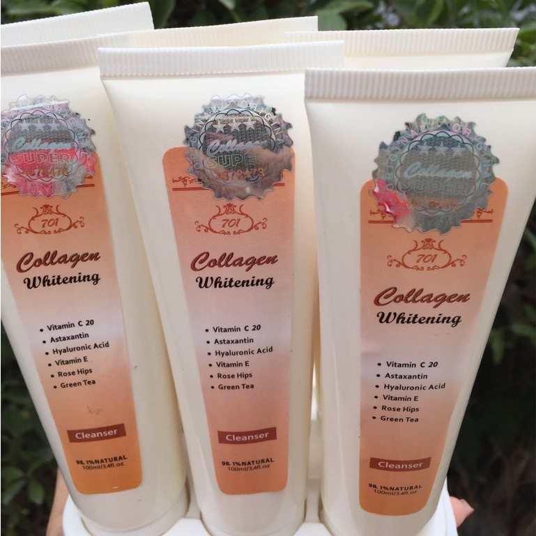Sữa rửa mặt trắng da collagen whitening