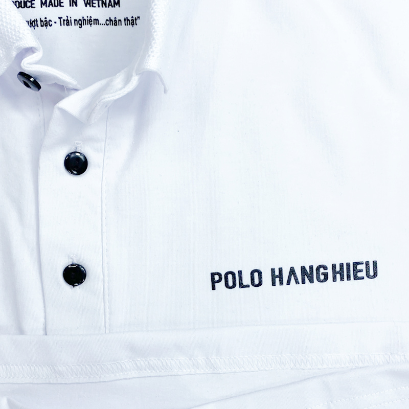 Áo thun polo nam trơn cổ trụ POLO HΛNGHIEU, vải thun cotton CVC co dãn nhẹ, form slim tôn dáng lịch lãm - POLO HΛNGHIEU