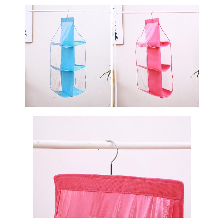 Túi Treo Đựng Túi Xách 2 Mặt 6 Ngăn Chống Bụi Đa Năng - BooMart