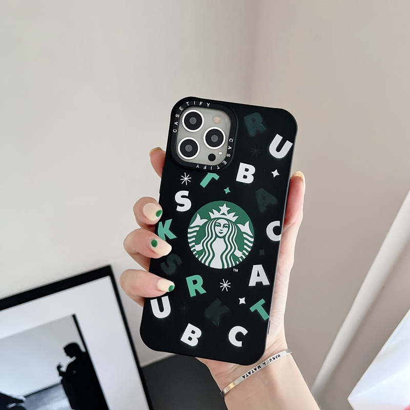 Ốp điện thoại silicon họa tiết Starbuck thích hợp cho iPhone 7 8 Plus X XS XR 11 12 13 Pro Max