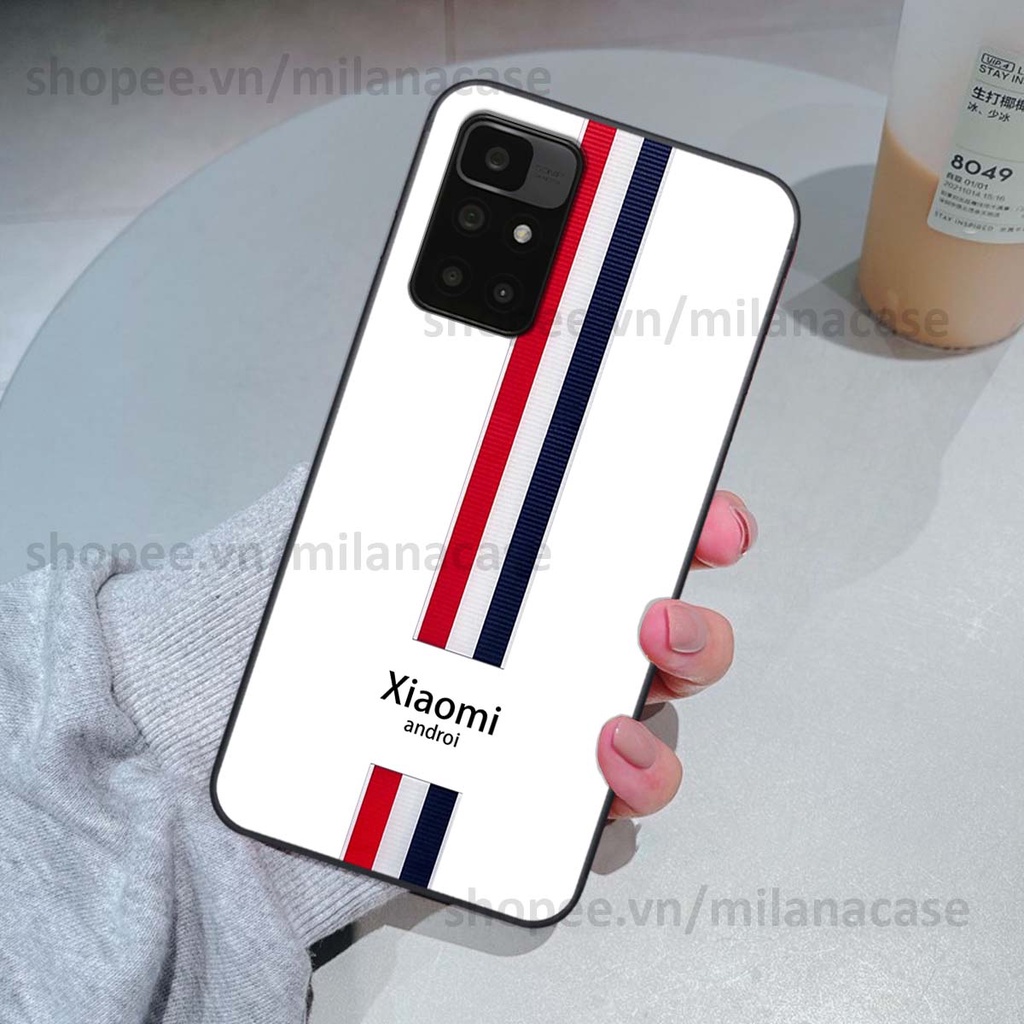 Ốp Xiaomi Redmi 10 in giả da phong cách thể thao, cá tính, thời trang