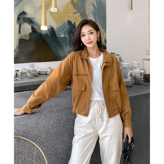Áo Khoác Kaki Bomber Dáng Croptop Nữ Hàng Chuẩn Hot Trend - VIETCENTRE