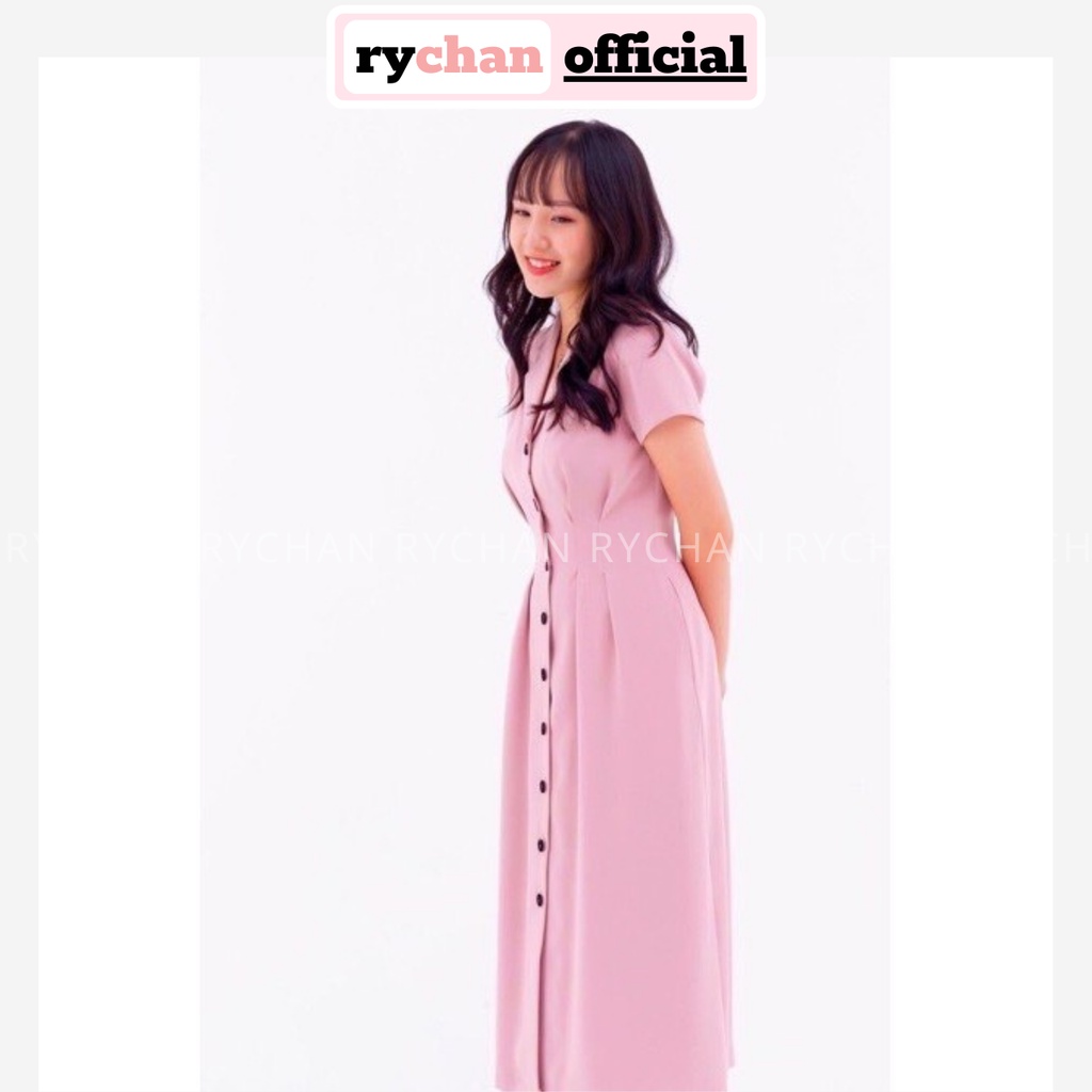 Đầm Xòe Sơ Mi Cổ Vest 2 Màu [Ảnh Thật Cuối] - DX0027