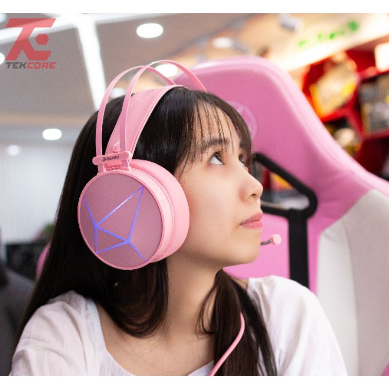 Tai Nghe Gaming Dareu EH722s Màu Hồng Led RGB - Hàng Chính Hãng | BigBuy360 - bigbuy360.vn