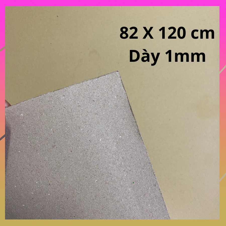 Giấy bìa cứng, giấy siêu dày 1 mm dài 82x120cm | Giá 1 tờ