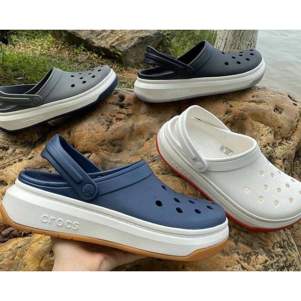 Dép sục band force Crocs đế cao nam nữ, sục đi mưa gió, giá đang siêu rẻ, PB86
