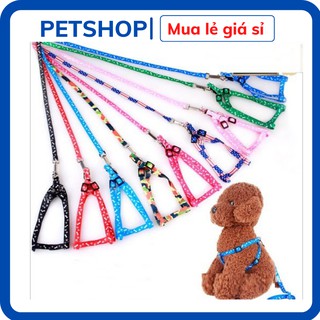 Dây dắt chó mèo thú cưng dạng yếm và vòng cổ dây xích cổ chó mèo