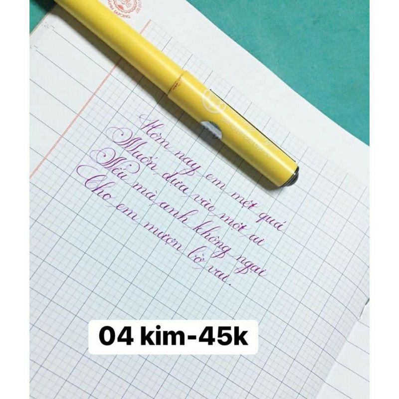 Bút máy Hoàng Ngọc 04 Bút máy luyện chữ đẹp nét thanh đậm ngòi kim tinh bút mực bút cho học sinh luyện viết hàng ngày