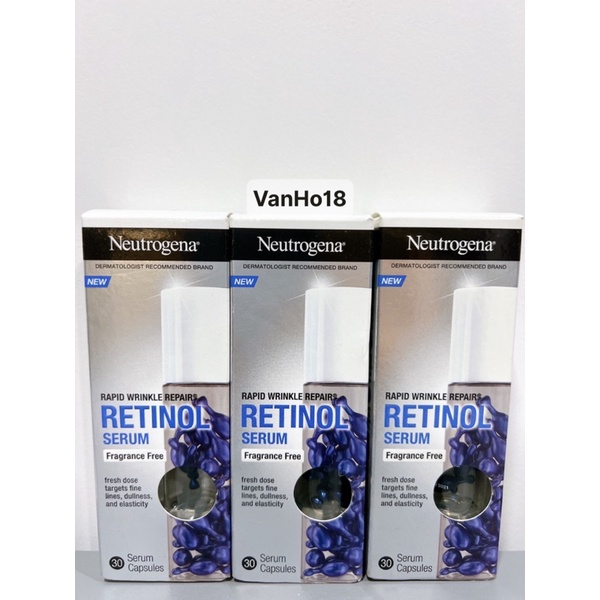 USA_ Serum viên Tinh chất Neutrogena Rapid Wrinkle Repair Retinol 30 Viên