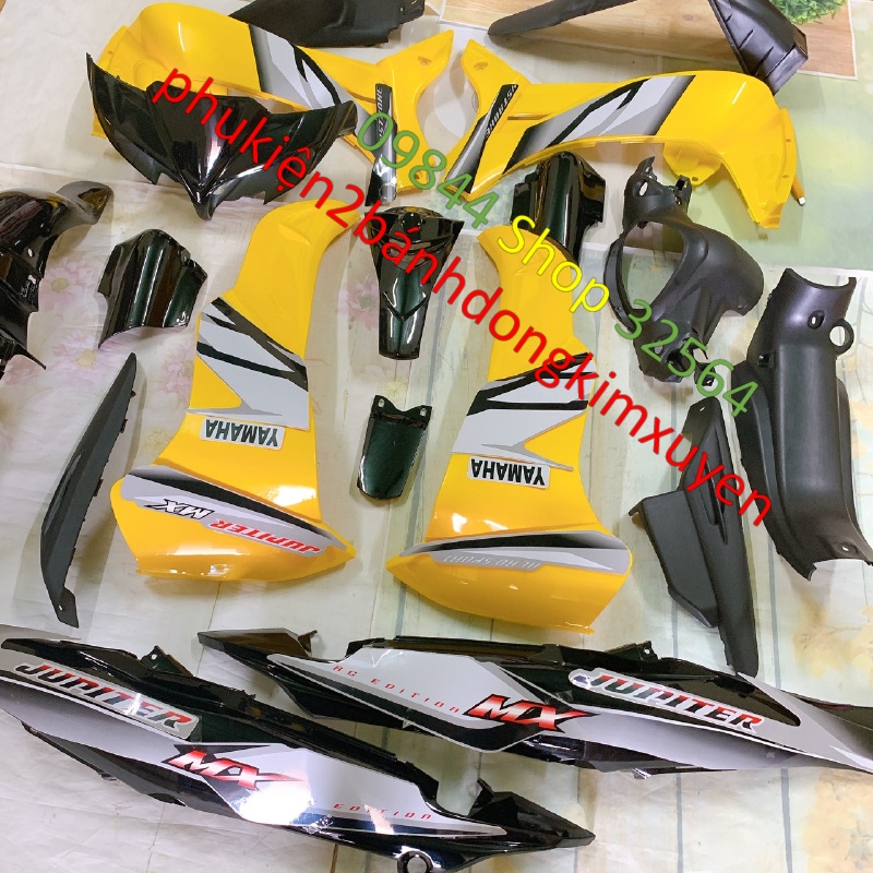 💥Bộ dàn áo xe JUPITER MX MÀU VÀNG --vỏ nhựa xe JUPITER GRAVITA -nhựa nguyên sinh cao cấp