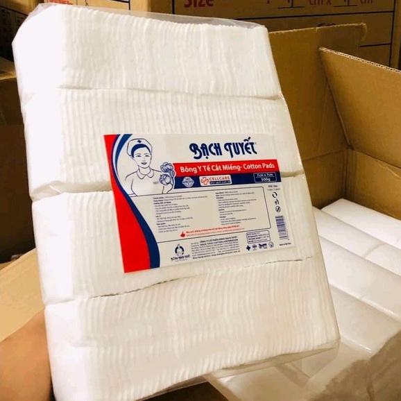 Bông bạch tuyết cắt miếng 500g, bông cuộn 1kg dùng cho spa, chăm sóc sức khỏe
