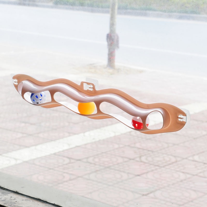 Đồ Chơi Ống Banh Nhựa Dán Kính Cho Mèo