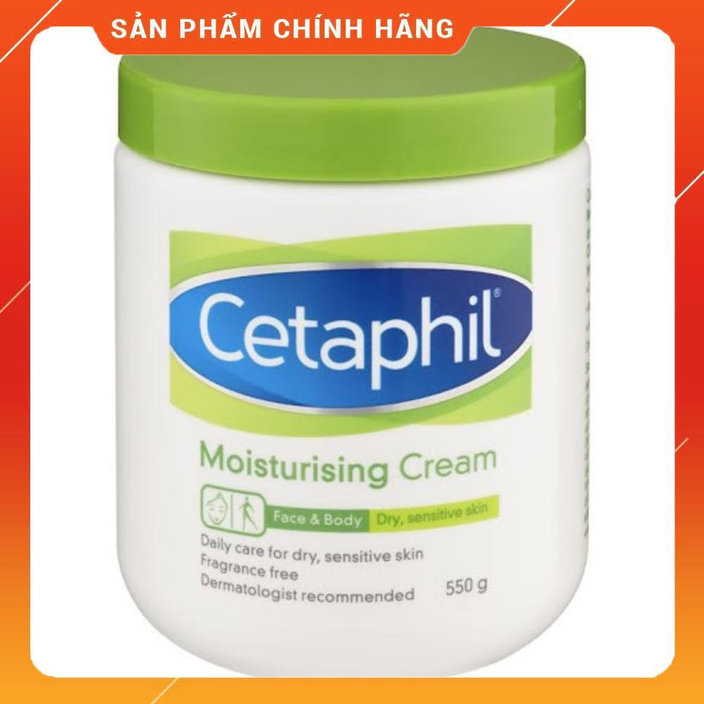 Kem dưỡng ẩm mặt và toàn thân Cetaphil Moisturising Cream Úc cho da khô và nhạy cảm 550g