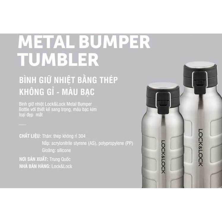 Bình Giữ Nhiệt Bằng Thép Không Gỉ Lock&Lock Bumper Bottle LHC4141SLV - 650ml