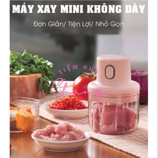 Máy xay tỏi ớt, xay đa năng mini tích điện
