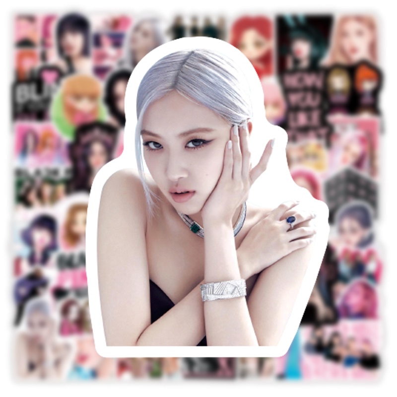 Bộ 50 miếng dán chống nước hình nhóm nhạc Blackpink độc đáo