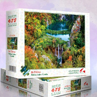 Tranh xếp hinh trí tuệ tia sáng jigsaw puzzle 475 mảnh - hồ plitvice - msp: 475-028