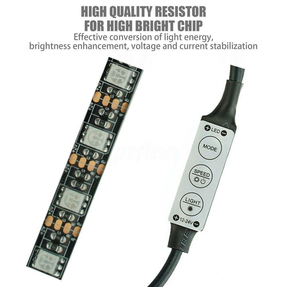 MUVAKO Dải Đèn Led Nhiều Màu Chống Thấm Nước Trang Trí Xe Điện DIY