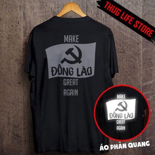Áo phông phản quang Một màu M.G.A Đông Lào cờ búa liềm [inbox shop để chọn màu và chọn size lớn hơn]